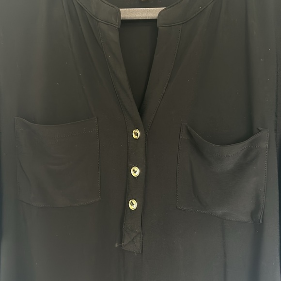 Anne Klein black 3/4 sleeve blouse, size L - Picture 3 of 6